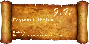 Fogarasi Ibolya névjegykártya